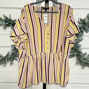 Lane Bryant flutter sleeve top